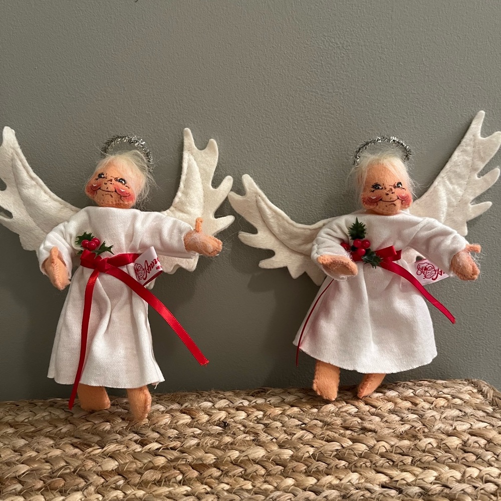 Annalee 1991 & 1992 Angels.  6.5 inches tall. Great condition.  Made in the USA.